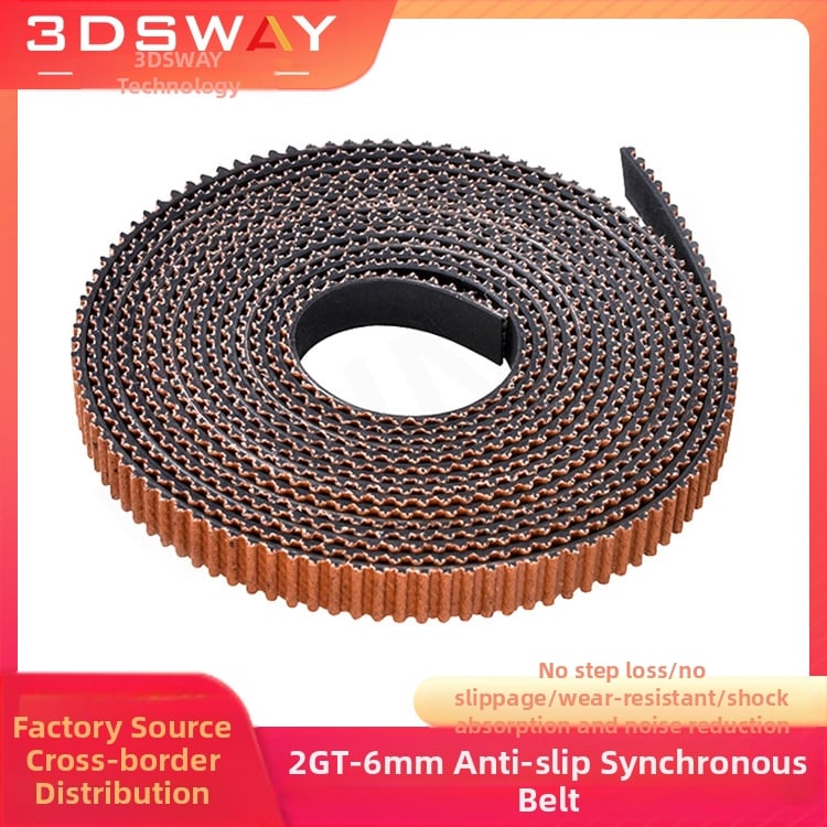 GT2 sinchronizavimo diržas 3D spausdintuvams – PU sustiprinta plieno viela, 2GT žingsnis, 3dsway
