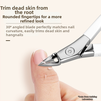 Ανοξείδωτο εργαλείο περιποίησης νυχιών με ψαλίδι για πετσάκια и πλάγιο εργαλείο για αυλακώσεις νυχιών — κεκλιμένο στόμα, φορητό οικιακό εργαλείο μανικιούρ