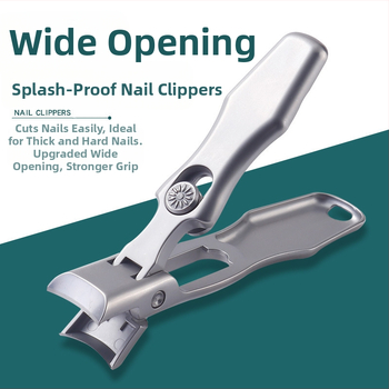 Νυχοκοπτικό από ανοξείδωτο ατσάλι με μεγάλο άνοιγμα και επίπεδη άκρη, καθαρό βάρος 41 g, σετ 200 τεμάχια