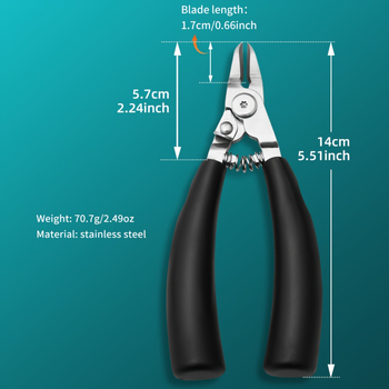 Πενσάκια για τον αυλακωμένο νύχι με αιχμηρή καμπύλη λεπίδα για ακριβή περιποίηση ενδογενών νυχιών; Υλικό: πλαστικό + ανοξείδωτο ατσάλι