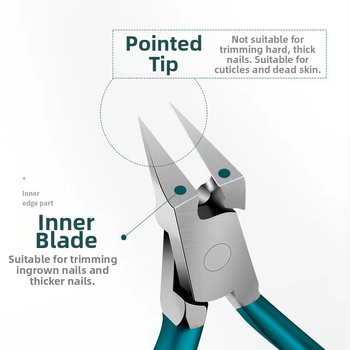 Νυχοκοπτικό για νύχια, ανοξείδωτος χάλυβας, κεκλιμένη σιαγόνα, καθολική χρήση