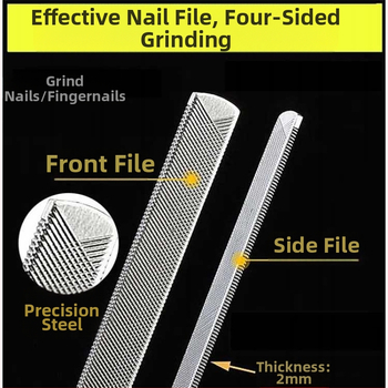 Τετράπλευρη λίμα νυχιών – Αναβαθμισμένη έκδοση, Διπλού Προτύπου