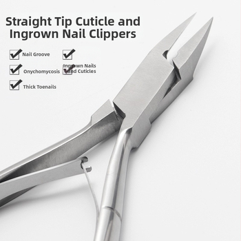 Ανοξείδωτο εργαλείο μανικιούρ από ανοξείδωτο ατσάλι - φορητό οικιακό εργαλείο με αυλάκι νυχιών, επίπεδο και κεκλιμένο άνοιγμα