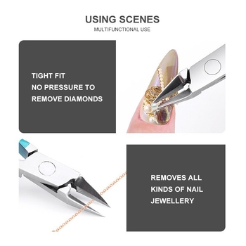 Ανοξείδωτο εργαλείο μανικιούρ από ανοξείδωτο ατσάλι - φορητό οικιακό εργαλείο με αυλάκι νυχιών, επίπεδο και κεκλιμένο άνοιγμα