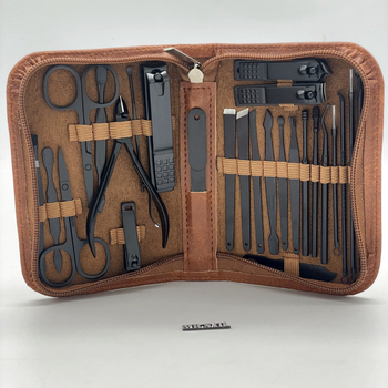 Junicorn Σετ περιποίησης νυχιών 26 τεμάχια από ανοξείδωτο ατσάλι, με ψαλίδι νυχιών και βελόνες ακμής