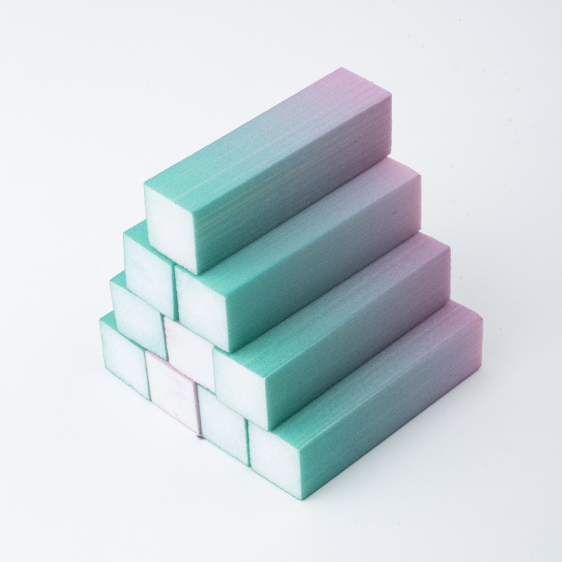 Nagų failų rinkinys – 10 kubelių iš plastikinės kempinės, grubus šlifavimo paviršius, daugiakryptis dizainas (Prekės ženklas: Cute Armor; Medžiaga: plastikas, kempinė)