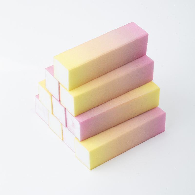 Nagų failų rinkinys – 10 kubelių iš plastikinės kempinės, grubus šlifavimo paviršius, daugiakryptis dizainas (Prekės ženklas: Cute Armor; Medžiaga: plastikas, kempinė)