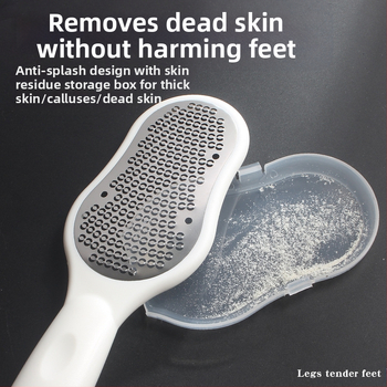 NEWI Λίμα ποδιού από ανοξείδωτο χάλυβα και πλαστικό – οβάλ λίμα λείανσης, με θήκη αποθήκευσης, 100 τεμάχια σε PP αυτοκόλλητη σακούλα