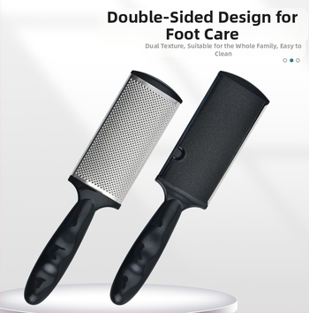 Baifei εργαλείο περιποίησης ποδιών από ανοξείδωτο ατσάλι και πλαστικό για απομάκρυνση νεκρού δέρματος, οβάλ σχήματος πέλματος, βάρος 95 g, συσκευασία 300 τεμάχια, διατίθεται ιδιωτική ετικέτα