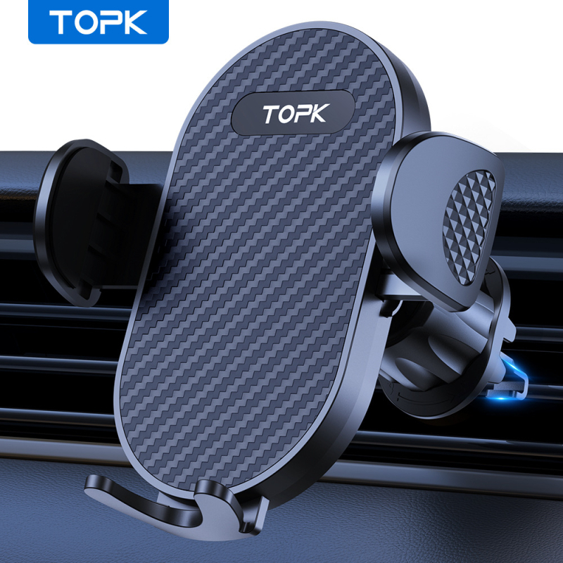 Suport pentru telefon auto cu cârlig, prindere pe ventilator rotativ, navigație universală; montaj prin snap-in și ventuză