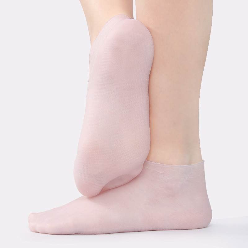 SEBS чорапи — ексфолиращи и хидратиращи грижи за кожата на краката, спа грижа за стъпалата, защита на подметката, къси чорапи, SEBS материал 90–95%