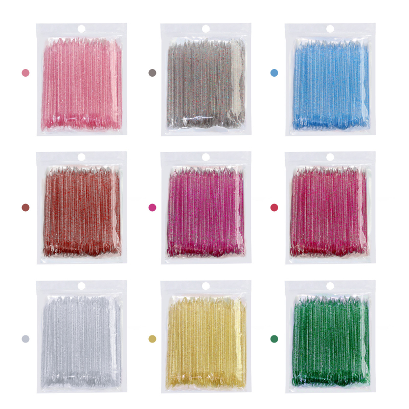 Unealtă multifuncțională pentru manichiură cu capăt dublu pentru împingerea pielii, creion pentru cristale și creion pentru flori – din plastic