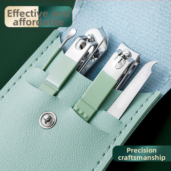 Cool Shun nagų kirpimo rinkinys – nerūdijančio plieno manikiūro rinkinys su plokščiais ir įstrižais kirpimo įrankiais, įtrauktas ausies šaukštelis suaugusiems