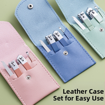 Cool Shun nagų kirpimo rinkinys – nerūdijančio plieno manikiūro rinkinys su plokščiais ir įstrižais kirpimo įrankiais, įtrauktas ausies šaukštelis suaugusiems