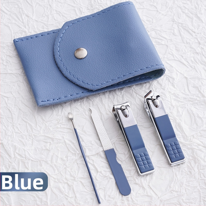 Cool Shun nagų kirpimo rinkinys – nerūdijančio plieno manikiūro rinkinys su plokščiais ir įstrižais kirpimo įrankiais, įtrauktas ausies šaukštelis suaugusiems