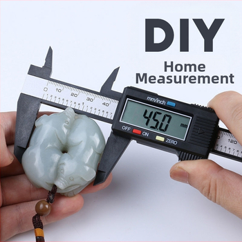 Vernier kalipras namų naudojimui, kompaktiškas jade apyrankės matavimo įrankis, plastmasinis korpusas