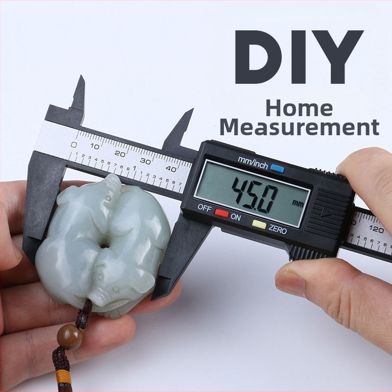 Vernier kalipras namų naudojimui, kompaktiškas jade apyrankės matavimo įrankis, plastmasinis korpusas