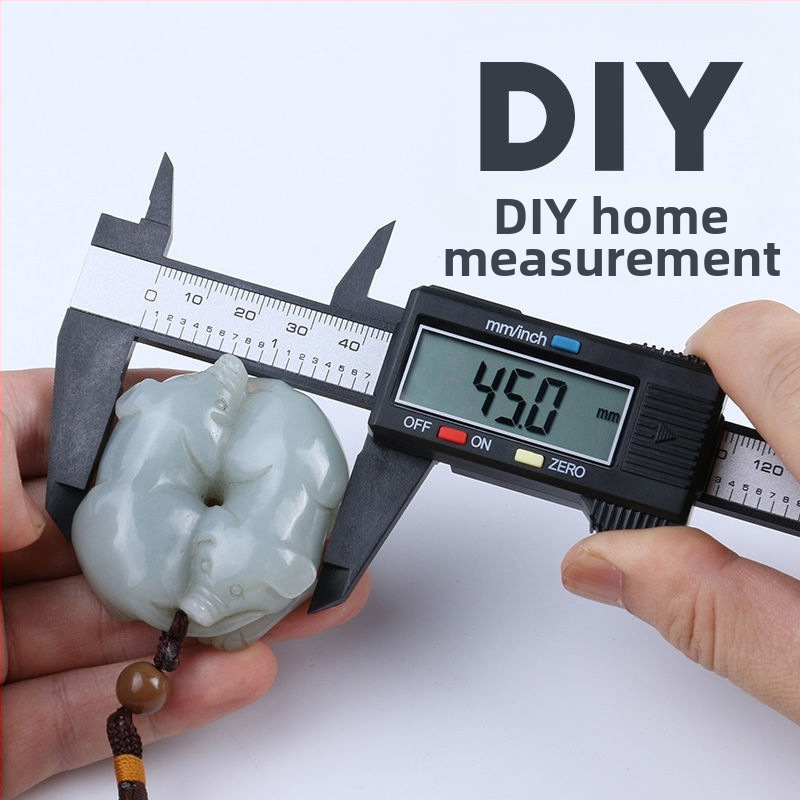 Vernier kalipras namų naudojimui, kompaktiškas jade apyrankės matavimo įrankis, plastmasinis korpusas