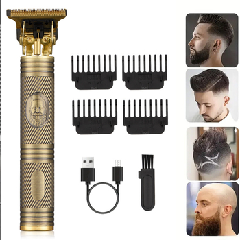 Ηλεκτρική μηχανή κοπής μαλλιών με ενσωματωμένη μπαταρία 500–800 mAh, τροφοδοσία USB, λεπίδες από ανοξείδωτη ατσάλι, αυτονομία 1–3 ώρες