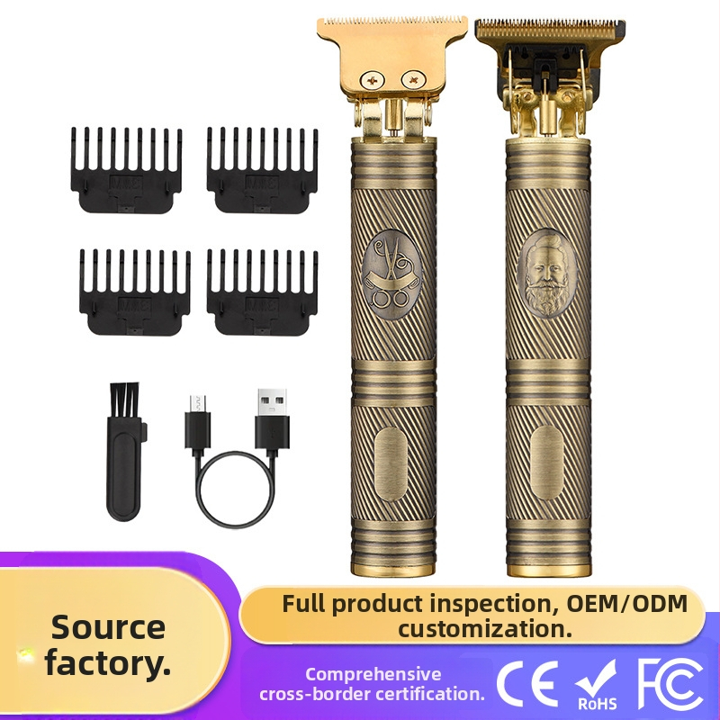 Elektrinis plaukų kirpimo prietaisas su įmontuota baterija 500–800 mAh, USB maitinimas, nerūdijančio plieno peiliukai, veikimo laikas 1–3 valandos