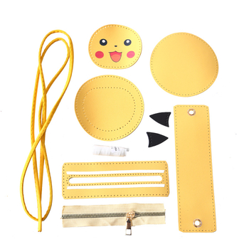 DIY rankų darbo rankinės rinkinys iš PU odos su gyvūnų raštu, atsparus vandeniui, atsparus dėvėjimui, be pamušalo, tinkamas pradinių klasių mokiniams