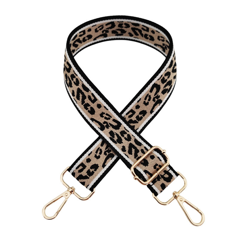 Leopard uzorak, široki rameni remen za torbu, širina 3,8 cm, poliester-bavna materijal, crossbody, smanjenje opterećenja