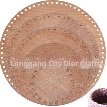 Дървена кръгла база за плетени рамки – многообразен декоративен модел, модерен минималистичен стил, за домашна употреба