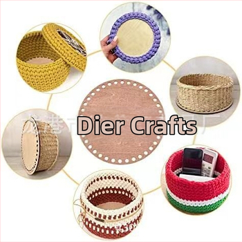 Дървена кръгла база за плетени рамки – многообразен декоративен модел, модерен минималистичен стил, за домашна употреба