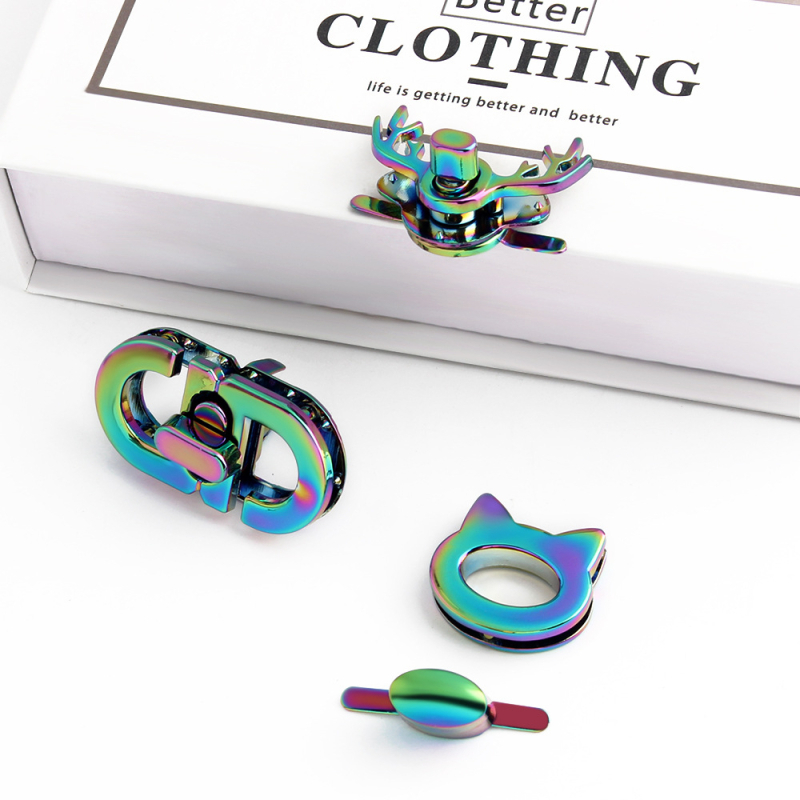 Κλειδαριά στροφής με κεφαλή γάτας, κράμα ψευδάργύρου, ηλεκτροχρωμιωμένη επιφάνεια, ανθεκτική στο ξεθώριασμα, δεύτερη γενιά – Αξεσουάρ βαλίτσας