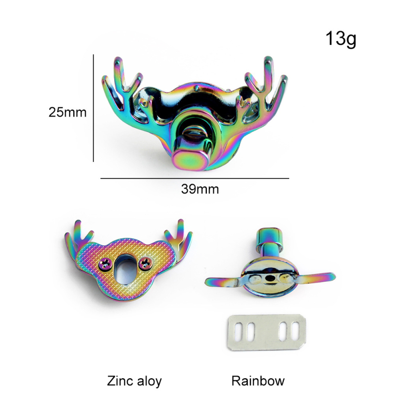 Κλειδαριά στροφής με κεφαλή γάτας, κράμα ψευδάργύρου, ηλεκτροχρωμιωμένη επιφάνεια, ανθεκτική στο ξεθώριασμα, δεύτερη γενιά – Αξεσουάρ βαλίτσας