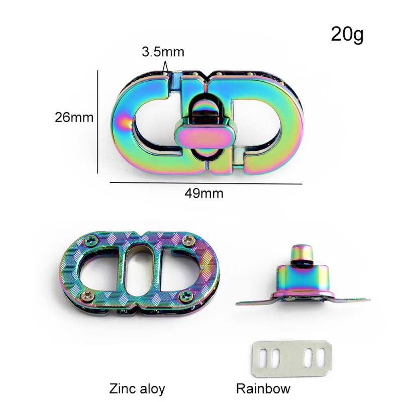 Κλειδαριά στροφής με κεφαλή γάτας, κράμα ψευδάργύρου, ηλεκτροχρωμιωμένη επιφάνεια, ανθεκτική στο ξεθώριασμα, δεύτερη γενιά – Αξεσουάρ βαλίτσας