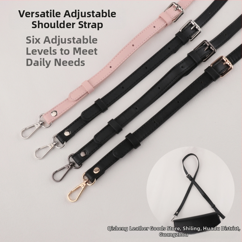 Pakeičiama PU odos rankinės dirželis, reguliuojamas per petį ar kaip crossbody, vienos spalvos dizainas