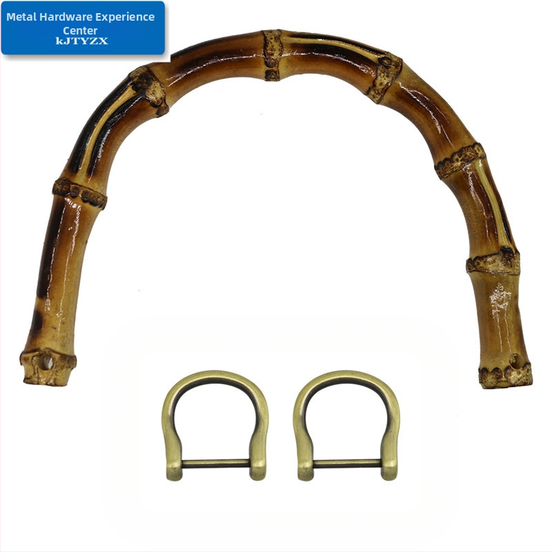 Koujin bambusinė rankena, geležies konstrukcija, bagažo priedai, bambuko sujungimo dizainas