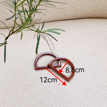 DIY rankų audimo maišelio priedas su D formos imitacijos medžio rankena