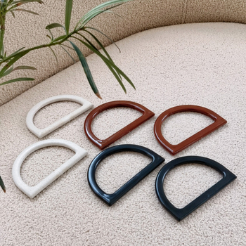 DIY rankų audimo maišelio priedas su D formos imitacijos medžio rankena