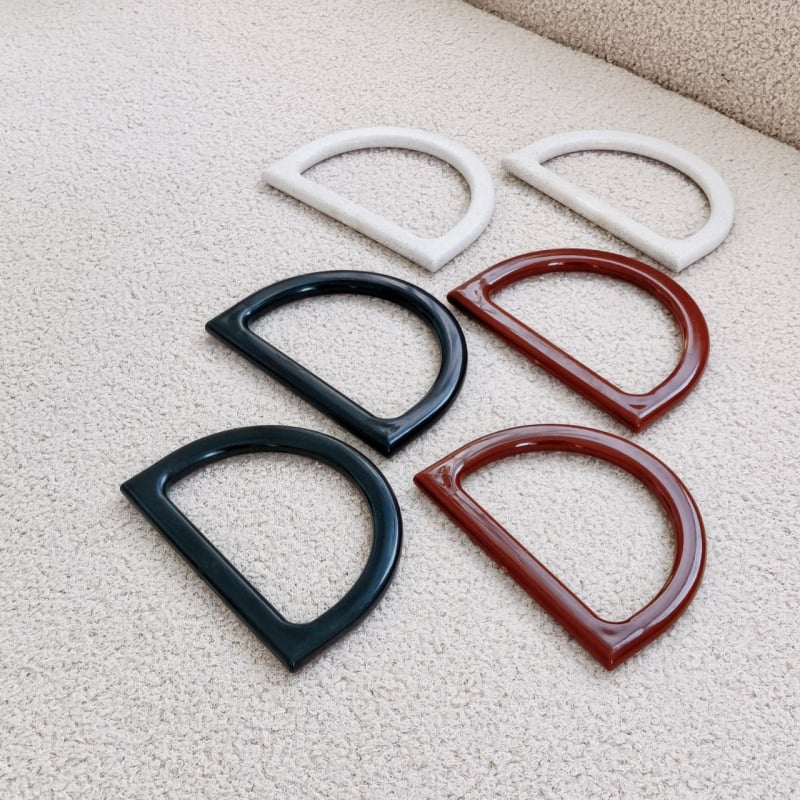 DIY rankų audimo maišelio priedas su D formos imitacijos medžio rankena