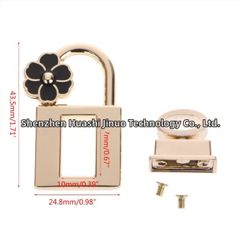 Κλειδαριά τσαντών με σχέδιο πετάλου – κράμα, μοντέλο HSK-M-4753, για κουτιά κοσμημάτων και τσάντες, διαθέσιμη παραμετροποίηση
