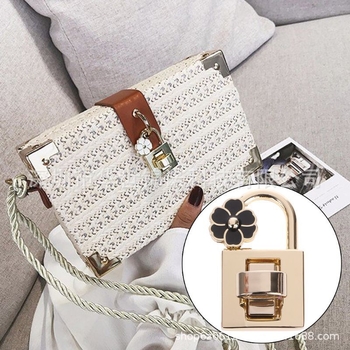 Κλειδαριά τσαντών με σχέδιο πετάλου – κράμα, μοντέλο HSK-M-4753, για κουτιά κοσμημάτων και τσάντες, διαθέσιμη παραμετροποίηση