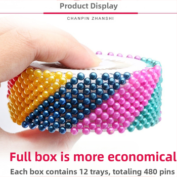 Σετ βελών πλεξίματος με μαρκαδόρο και πιν θέσης, στρογγυλή κεφαλή, για κοπή ενδυμάτων (Li Pei; Κίνα; 1440 τεμάχια; 12 kg)