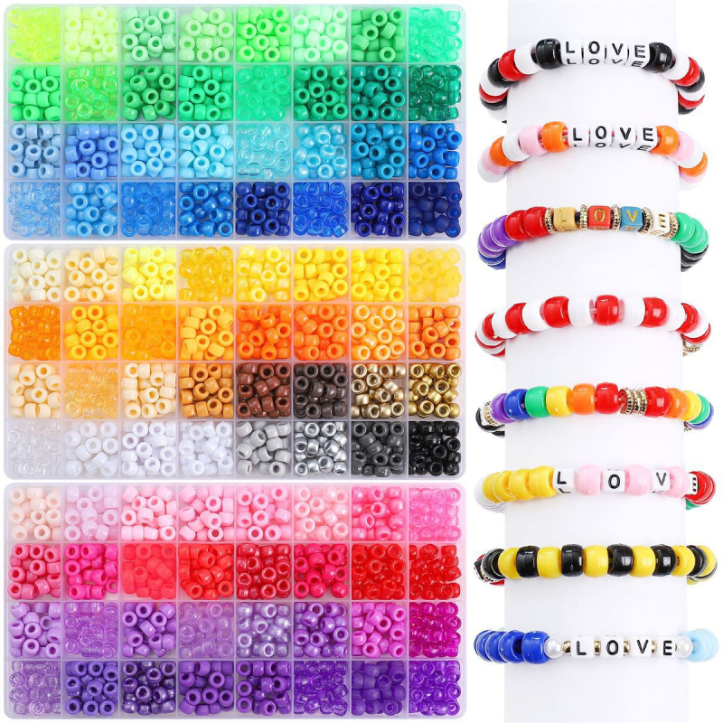 Kit DIY accesorii pentru mărgele din acril, cutie cu 32 compartimente, Ning Sheng, vara 2025