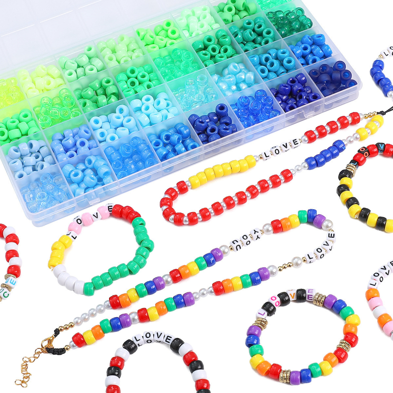 Kit DIY accesorii pentru mărgele din acril, cutie cu 32 compartimente, Ning Sheng, vara 2025