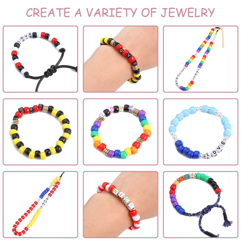 Kit DIY accesorii pentru mărgele din acril, cutie cu 32 compartimente, Ning Sheng, vara 2025