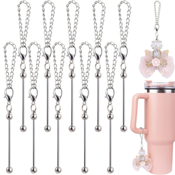 Korálkový rodový prívesok na kľúče — pohárový tvar, kov, elektrolytická povrchová úprava, Chengying, zima 2024