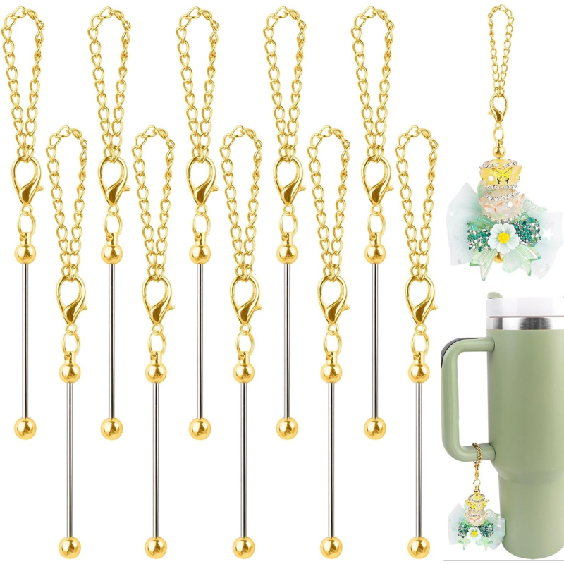 Korálkový rodový prívesok na kľúče — pohárový tvar, kov, elektrolytická povrchová úprava, Chengying, zima 2024