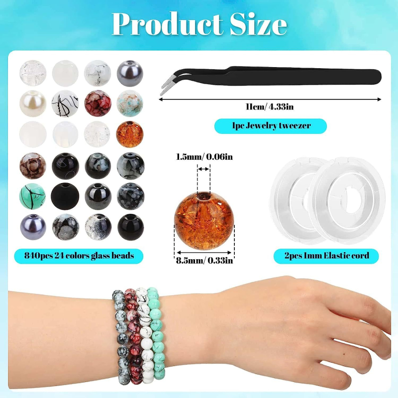 Стъклени кръгли мъниста, лакирани, ръчна изработка и DIY бижута материали — Yiwu, лято 2023