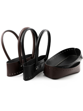 Rankinė 2 dalių rinkinys - PU oda, nauja rankena, DIY pintos odos aksesuarai - Pavasaris 2024, pečių dirželis