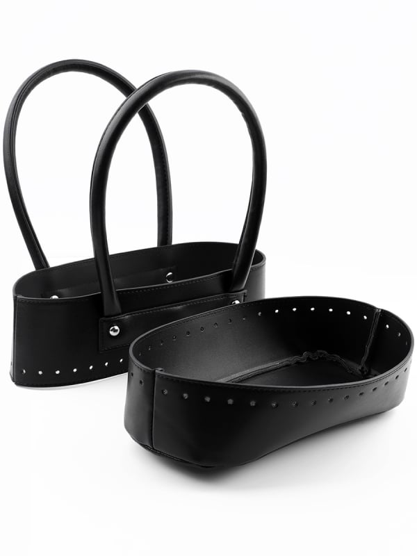 Rankinė 2 dalių rinkinys - PU oda, nauja rankena, DIY pintos odos aksesuarai - Pavasaris 2024, pečių dirželis