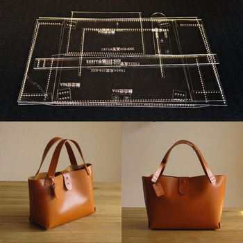 Πρότυπο DIY για τσάντα από δέρμα – ακρυλική έκδοση, σχέδιο με πλέγμα, χειροποίητα δερμάτινα αντικείμενα, παραμετροποίηση διαθέσιμη