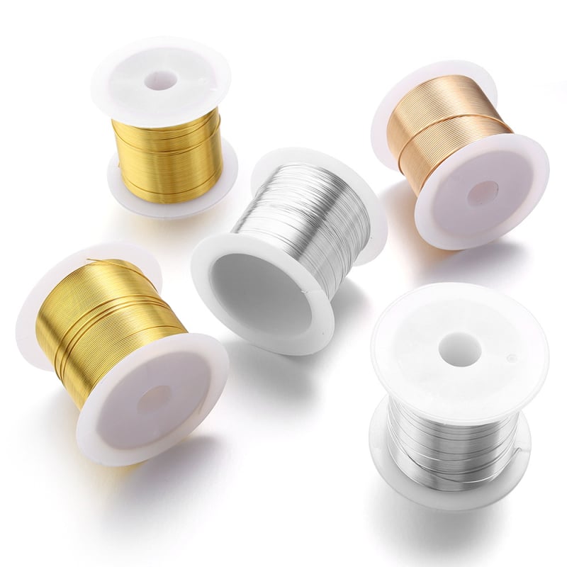 Sârmă de cupru pentru DIY mărgele – sârmă cupru electroplată, stil simplu nobil