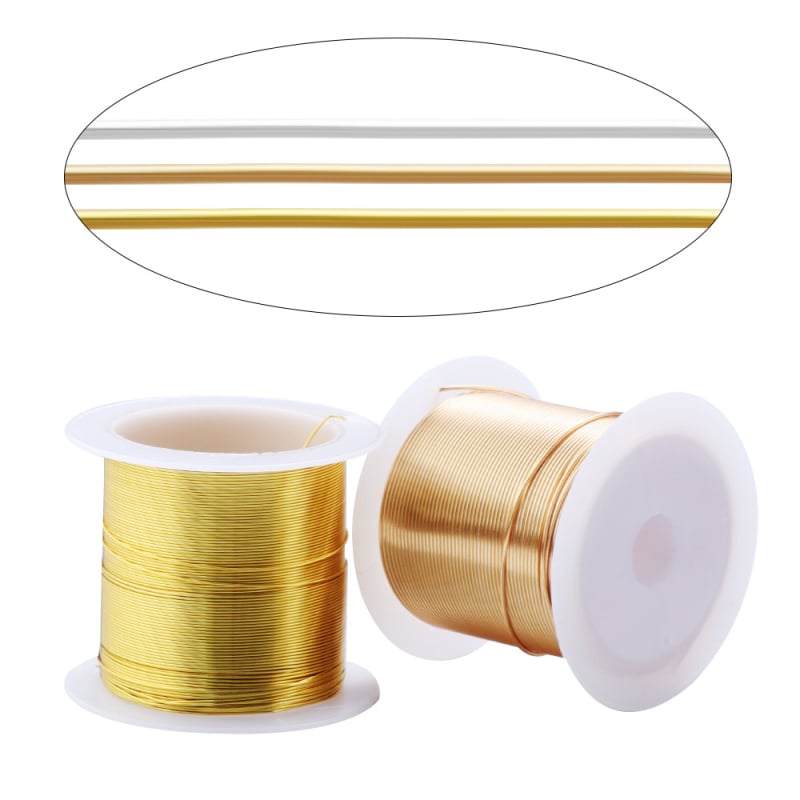 Sârmă de cupru pentru DIY mărgele – sârmă cupru electroplată, stil simplu nobil